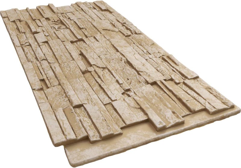 Ekena Millwork 48 5/8" عرض x 24 3/4" ارتفاع x 1 1/4" عمق حجر كاسكيد المكدس، لوحة واجهة حجرية مزيفة، حجر رملي - Image 5